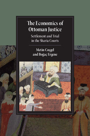 Economics of Ottoman Justice Book Cover