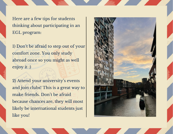 Don't be afraid to step out of your comfort zone and attend your universities events and join cluds!