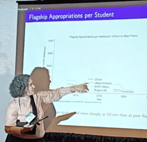 Edlira Cocli (PhD candidate) presenting her research