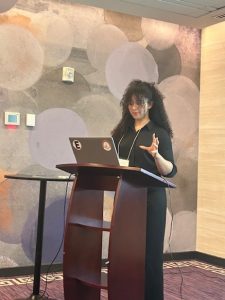 Isabella Thomas (’27) presents at the IPE conference, NYC, February 27, 2026